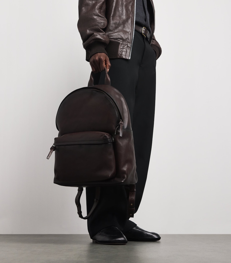 Officine Creative Leather Pack Backpack Testa Di Moro Image 4