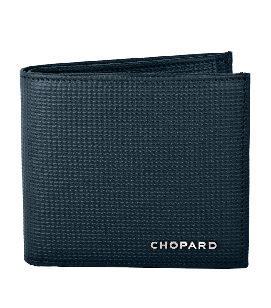 Chopard Small Leather Classic Bifold Wallet Blue Houndstooth Image 1
