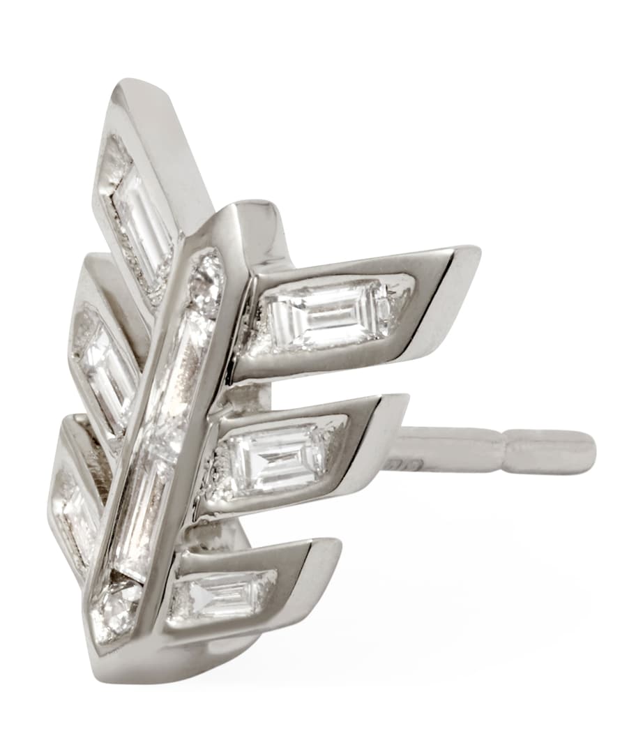 White Gold and Diamond Flight Stud Earrings WHITE GOLD Image 1