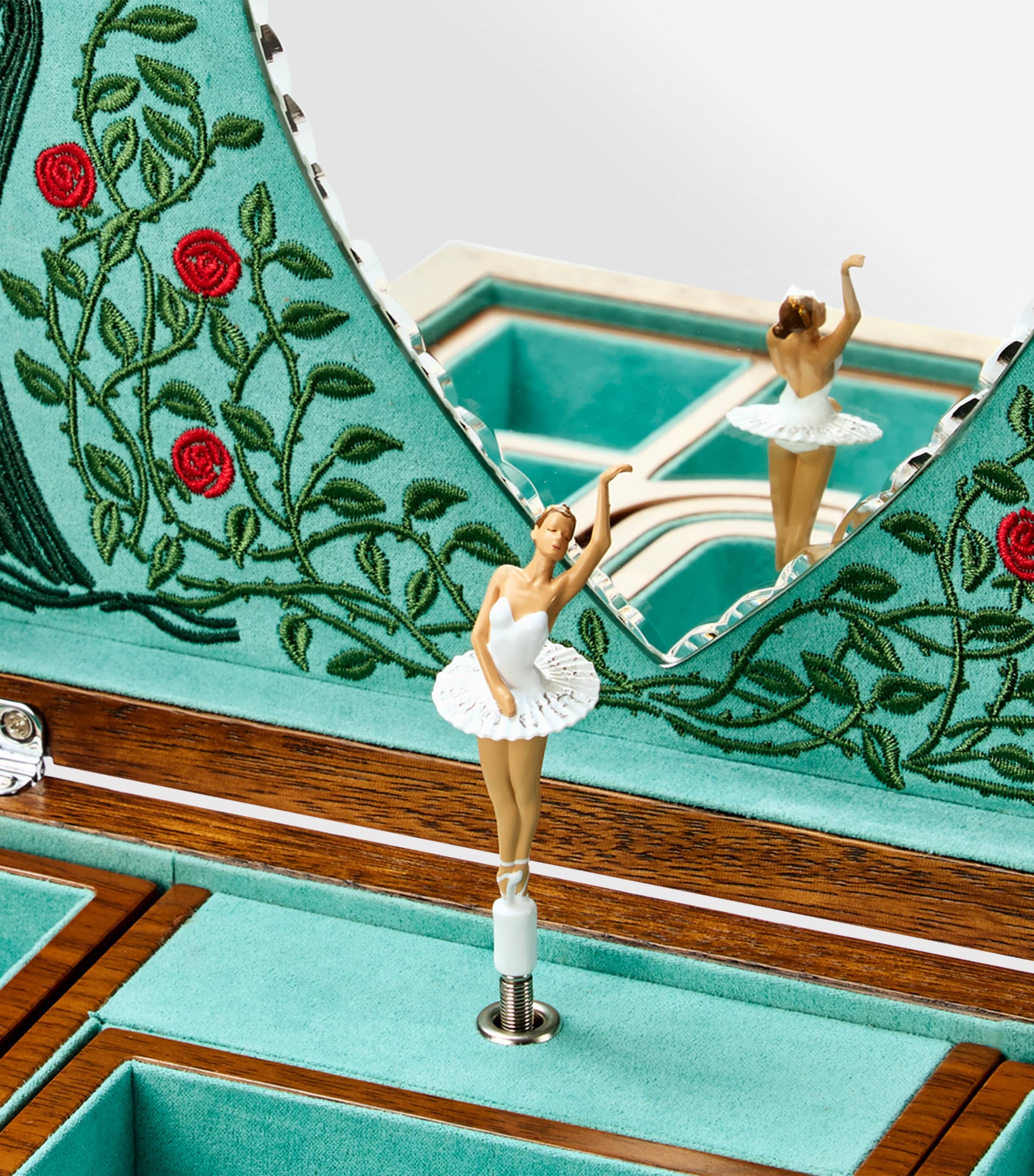 Ballet Sleeping Beauty Musical Jewellery Box WALNUT WOOD Image 4