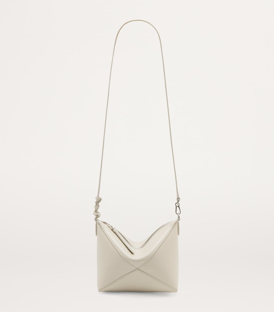 Leather Puzzle Pouch Bag SEA SALT Image 4