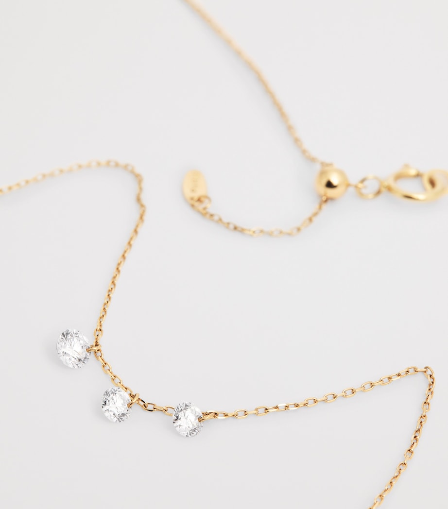 Yellow Gold and Diamond 3-Stone Danaé Necklace YELLOW GOLD Image 4