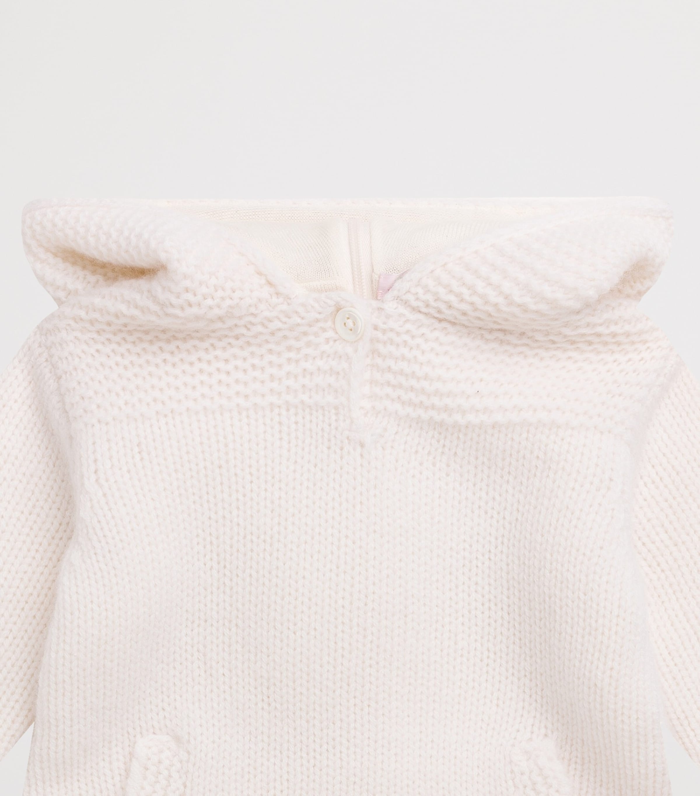 Bonpoint Cashmere Hooded Sweater (3-18 Months) Blanc Lait Image 3