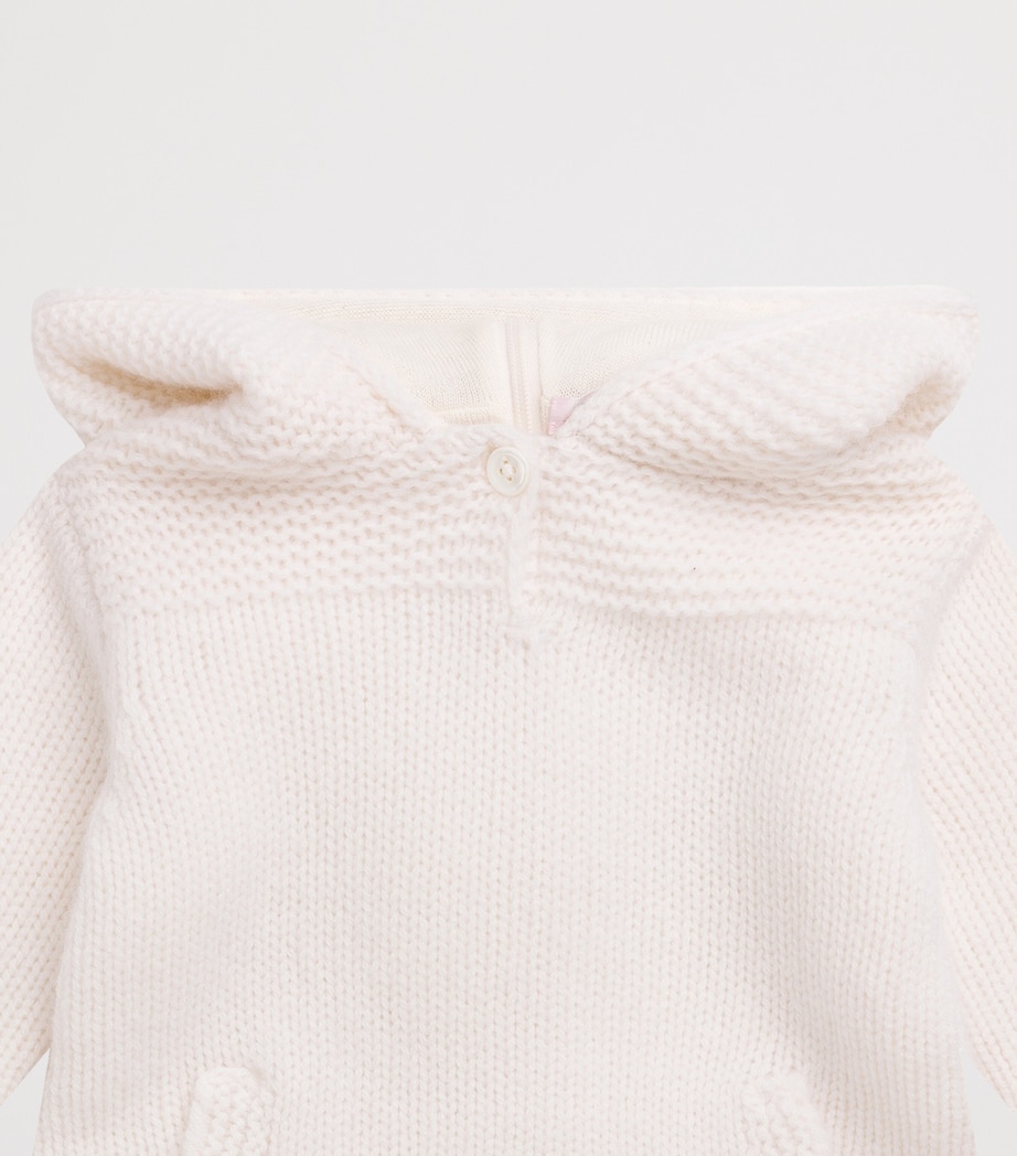 Bonpoint Cashmere Hooded Sweater (3-18 Months) Blanc Lait Image 3