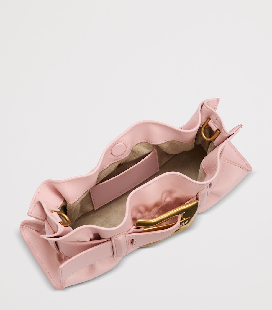 Balmain Mini Leather Anthem Shoulder Bag Rose Pale Image 4
