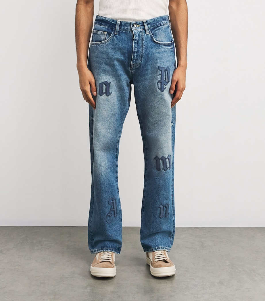 Logo Patch Baggy Jeans LIGHT BLUE Image 3