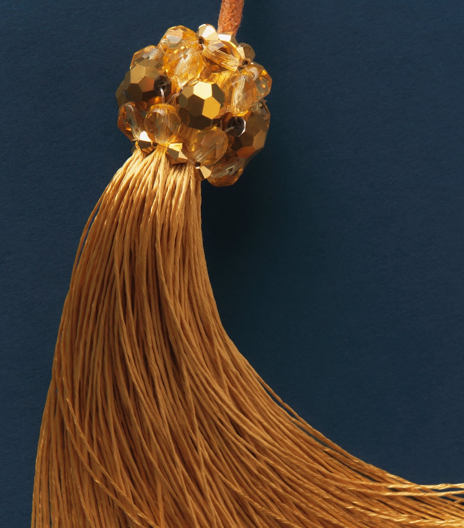 Jessica Light Beaded Mini Tassel Tree Decoration Gold Image 2