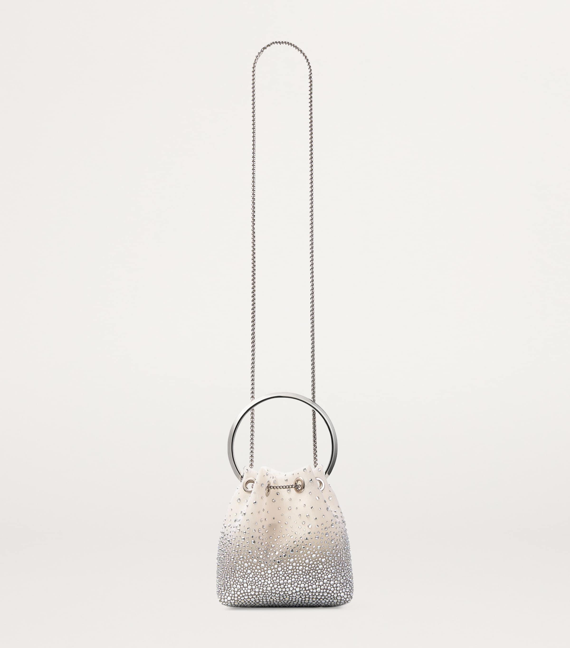 Embellished Bon Bon Top-Handle Bag WHITE/CRYSTAL Image 4