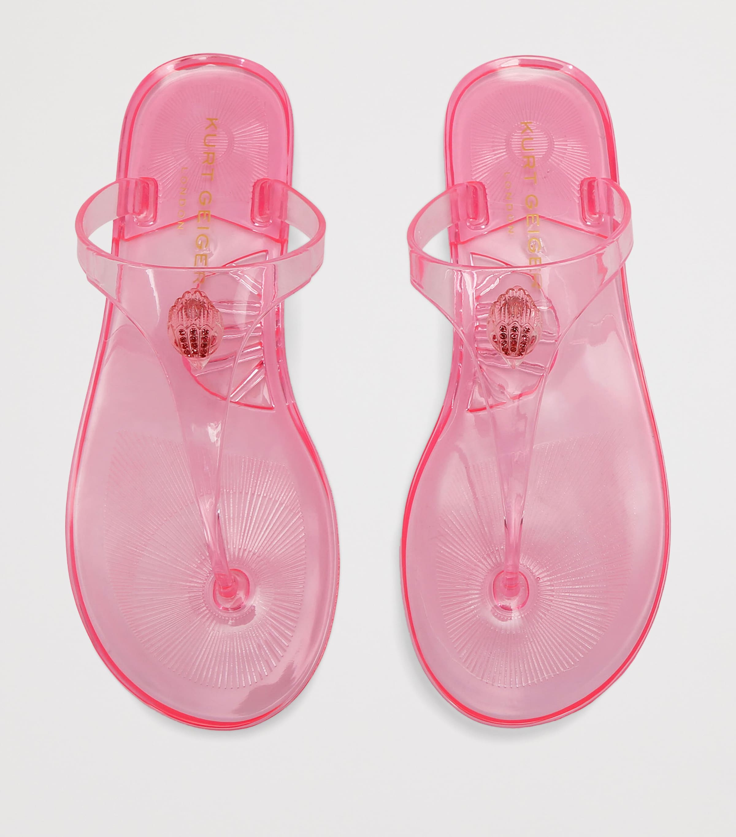 Kurt Geiger London Maddison T-Bar Sandals Pink Image 4