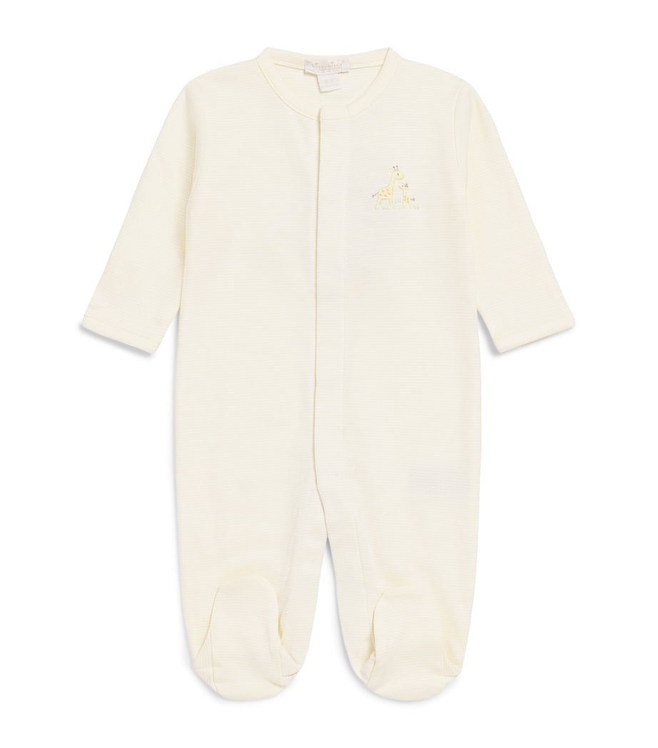 Kissy Kissy Pima Cotton Stripe Giraffe All-In-One (0-9 Months) Yellow Image 1