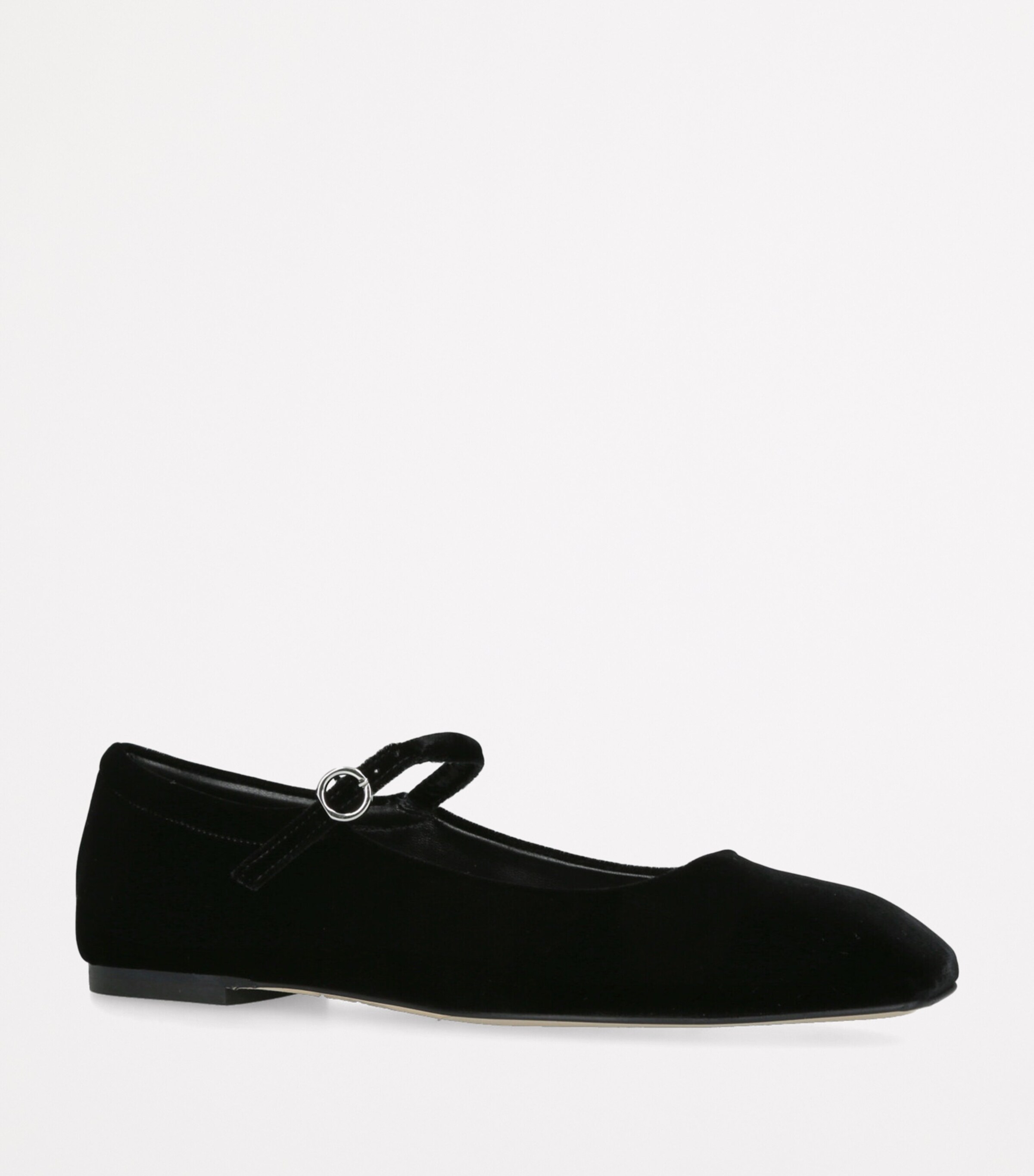 aeyde Velvet Uma Mary Jane Ballet Flats Black Image 3