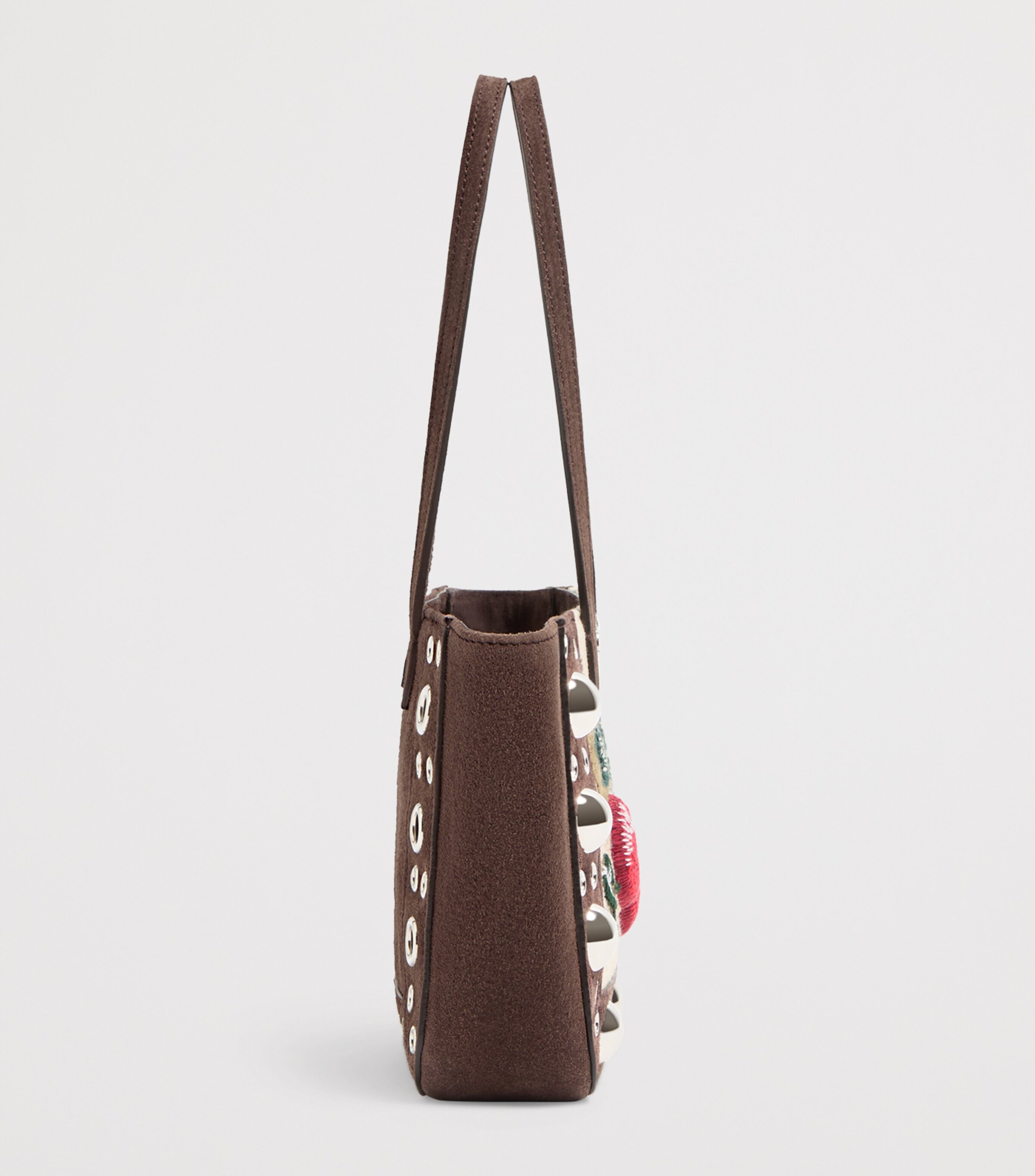 トートバッグ VALENTINO GARAVANI NELLCOTE MINI TOTE BAG IN SUEDE Valentino Garavani Mini Suede Embroidered Nellcôte Tote Bag