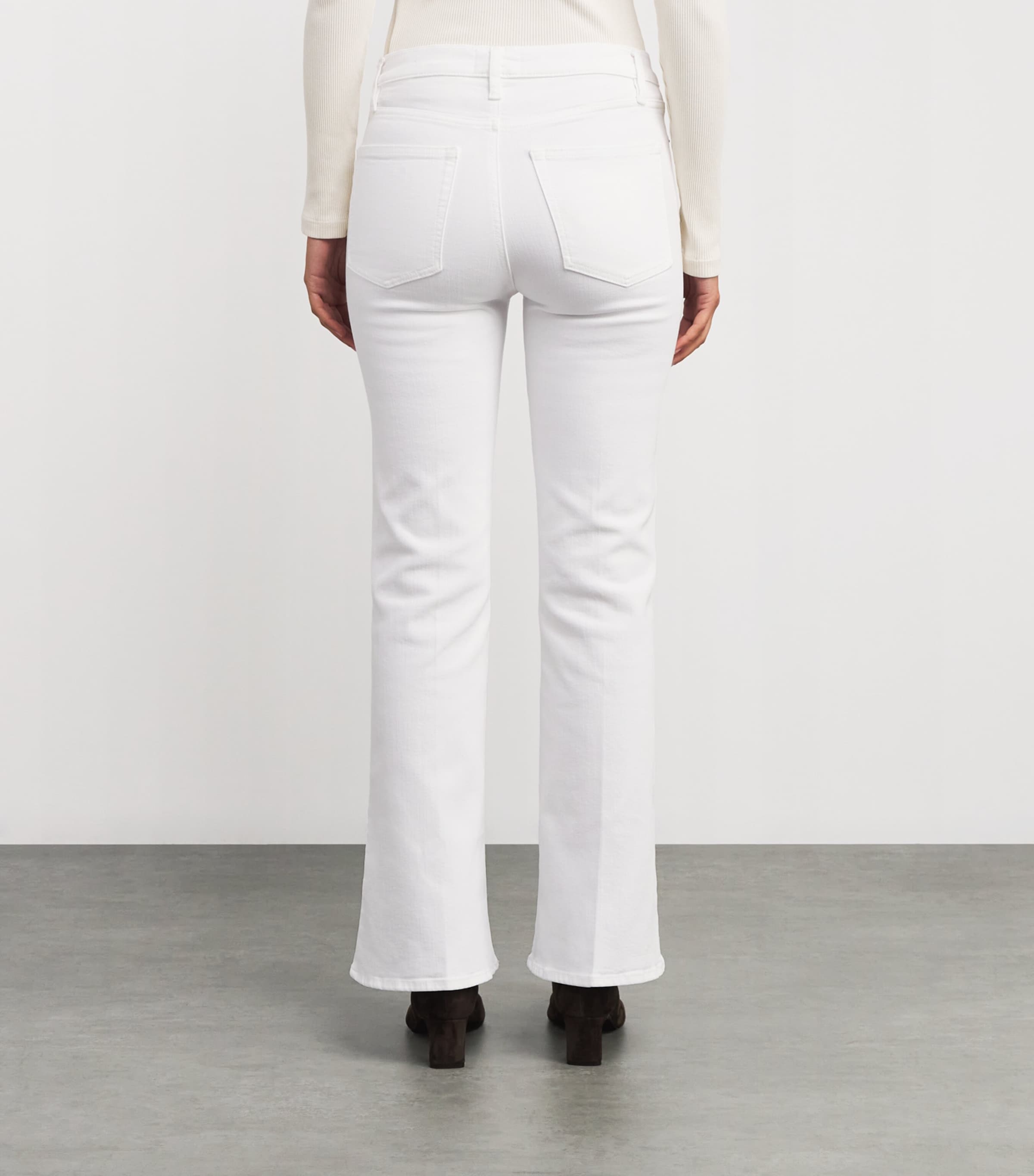 Le Slim Palazzo Wide-Leg Jeans WHITE Image 4