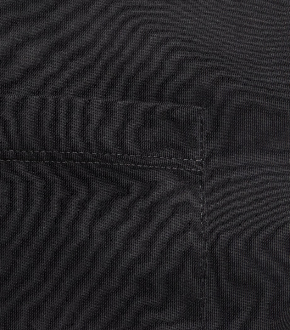 Cotton Chest-Pocket T-Shirt BLACK Image 5