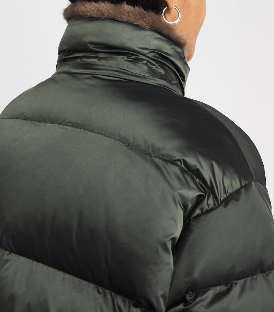 Hooded Puffer Jacket GREEN Image 6