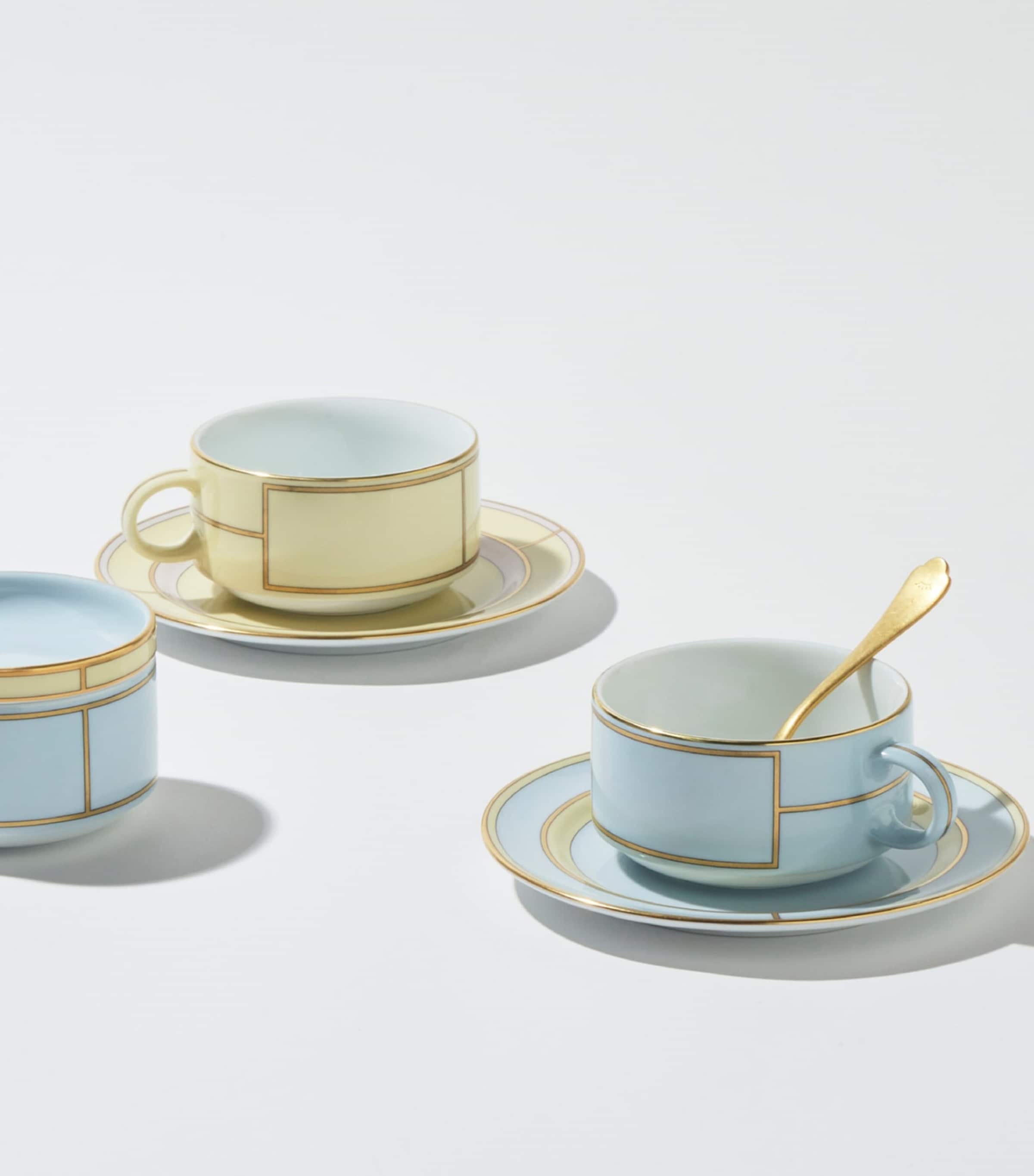 GINORI 1735 Porcelain Colonna Diva Celeste Teacup Image 3
