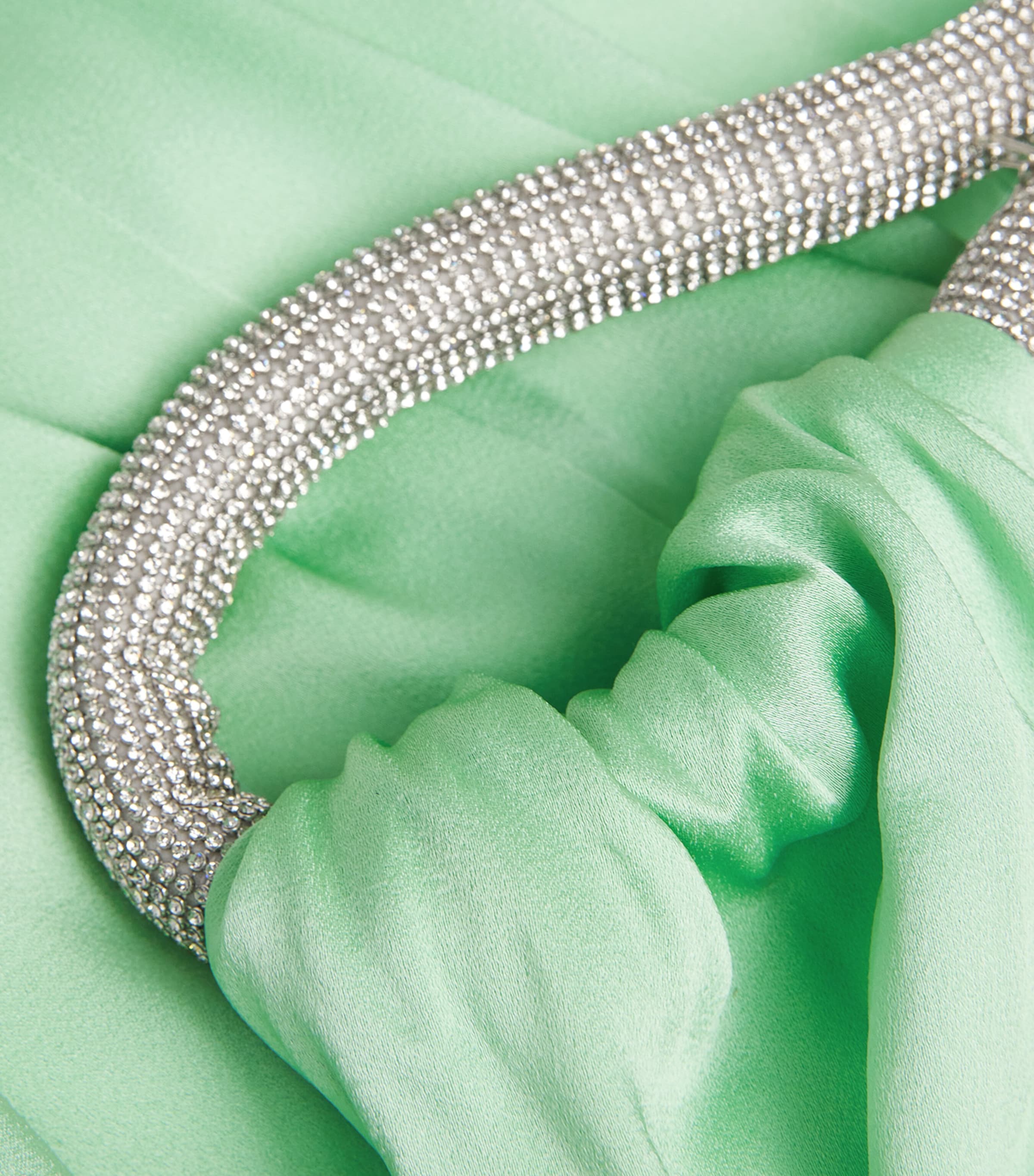 Satin Embellished Chain Gown 3900 LIGHT MINT Image 5