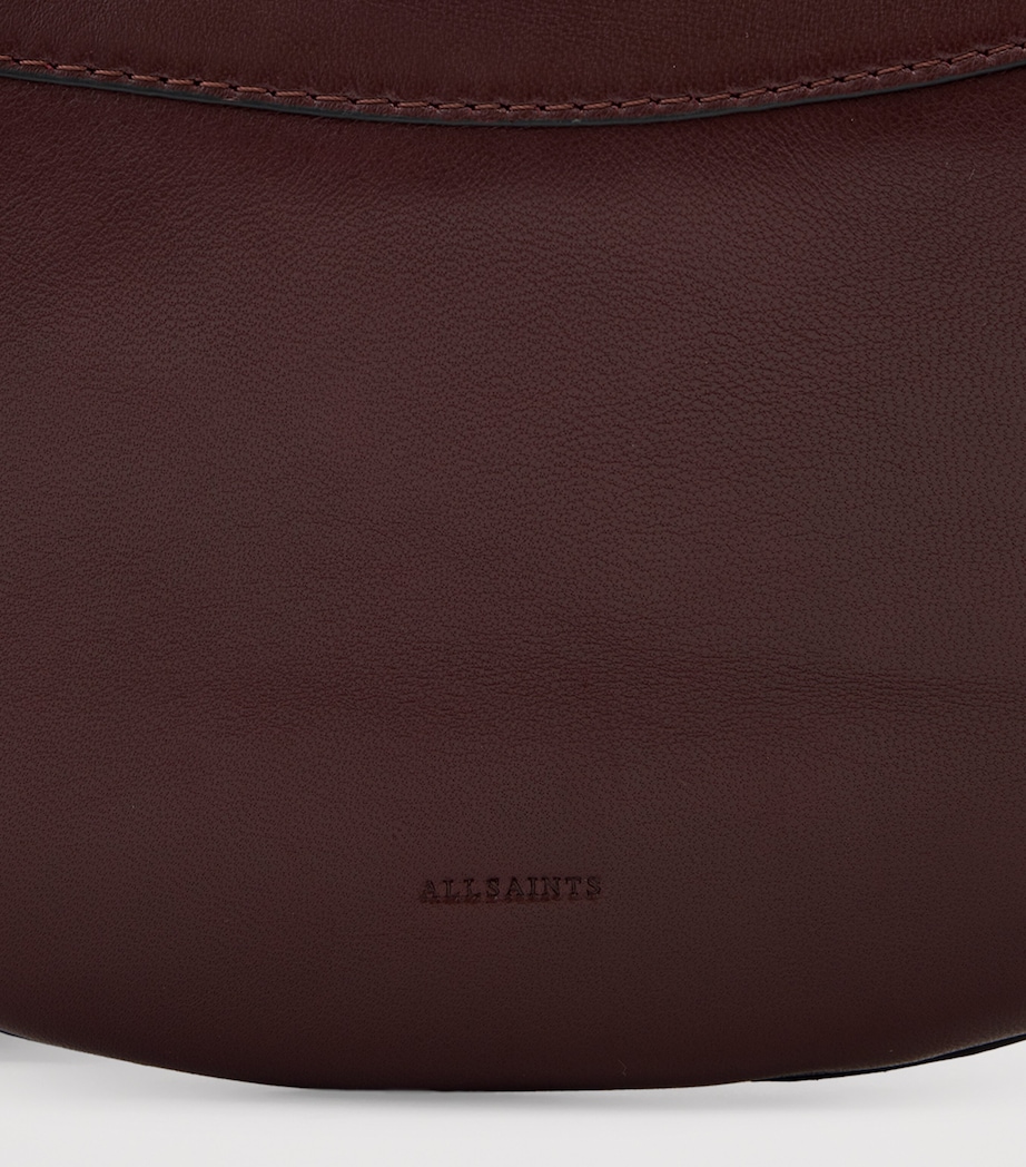 Leather Luna Cross-Body Bag DARK RED Image 6