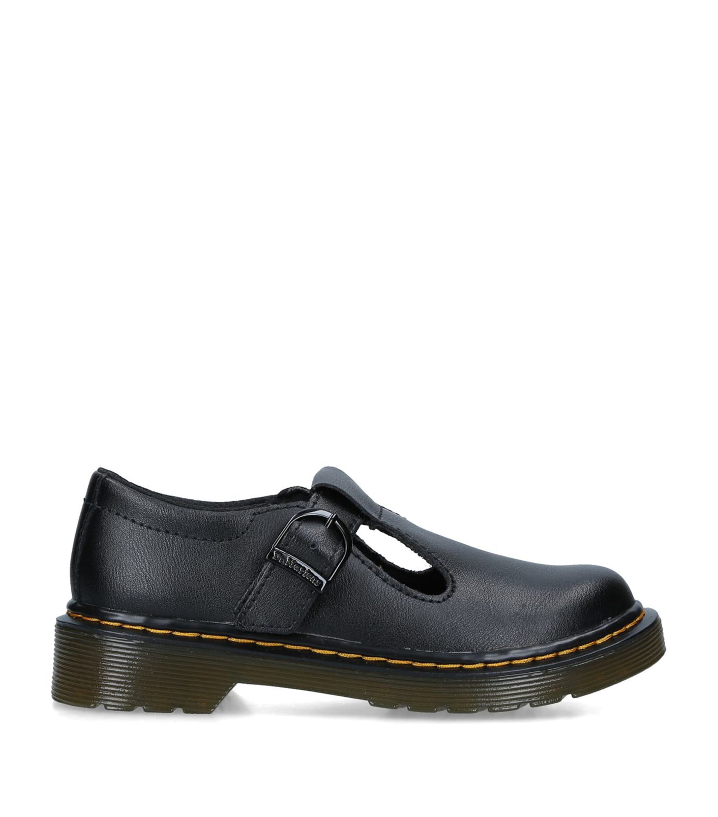 Leather Polley Mary Janes BLACK Image 1