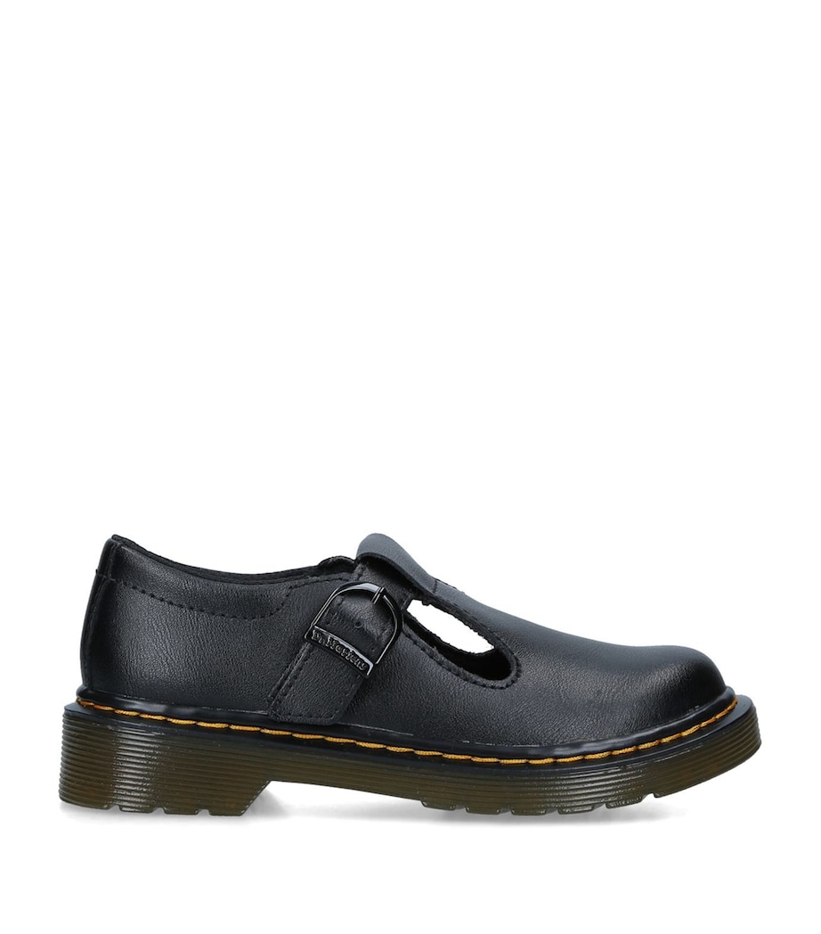 Leather Polley Mary Janes BLACK Image 1