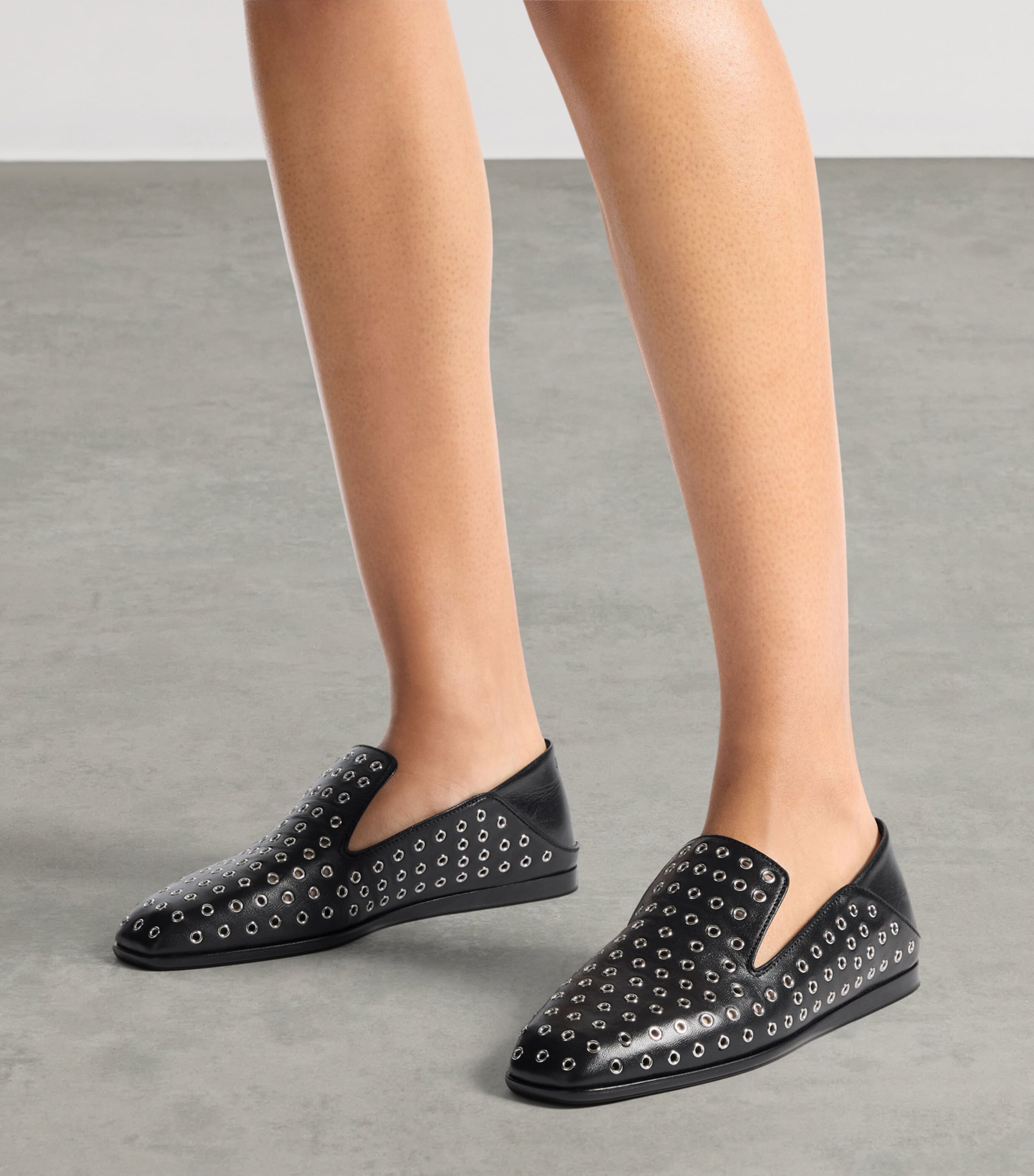 Eliot Nappa Eyelet Slippers BLACK/SILVER Image 2