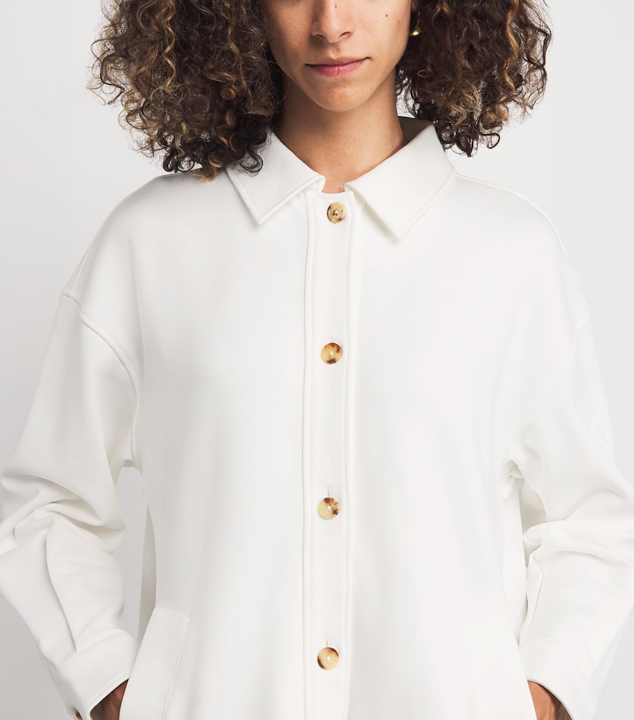 Cotton-Blend Shirt Jacket 001 OPTICAL WHITE Image 6