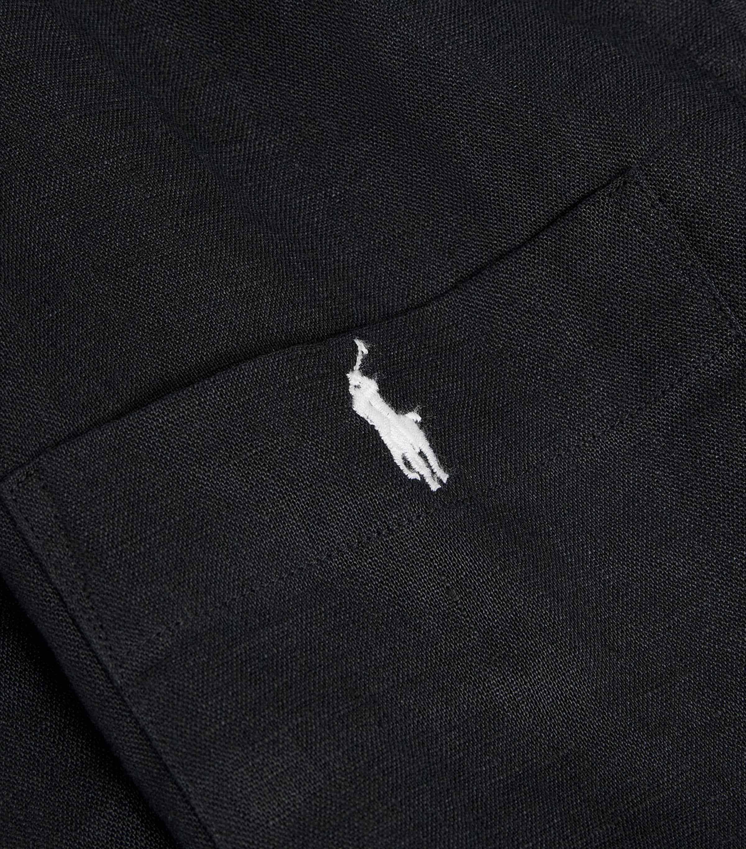 Polo Ralph Lauren Womens Linen Oversized Shirt Polo Black Image 6