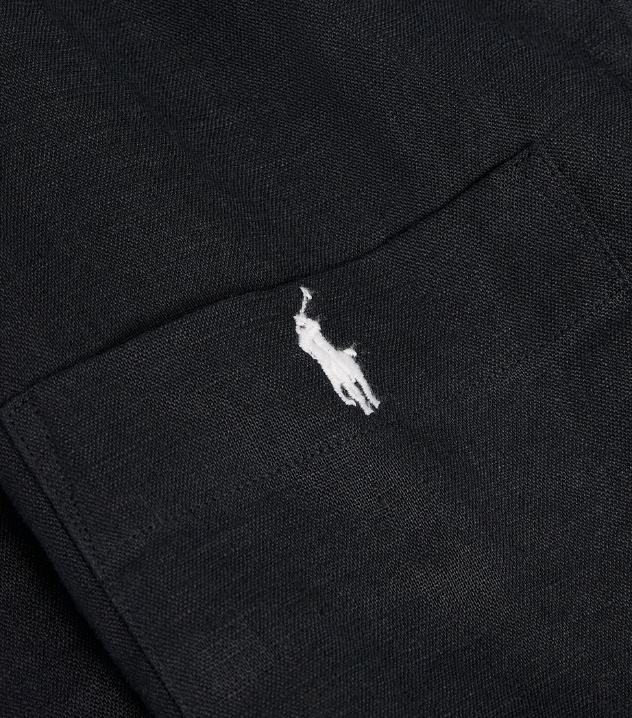Polo Ralph Lauren Womens Linen Oversized Shirt Polo Black Image 6