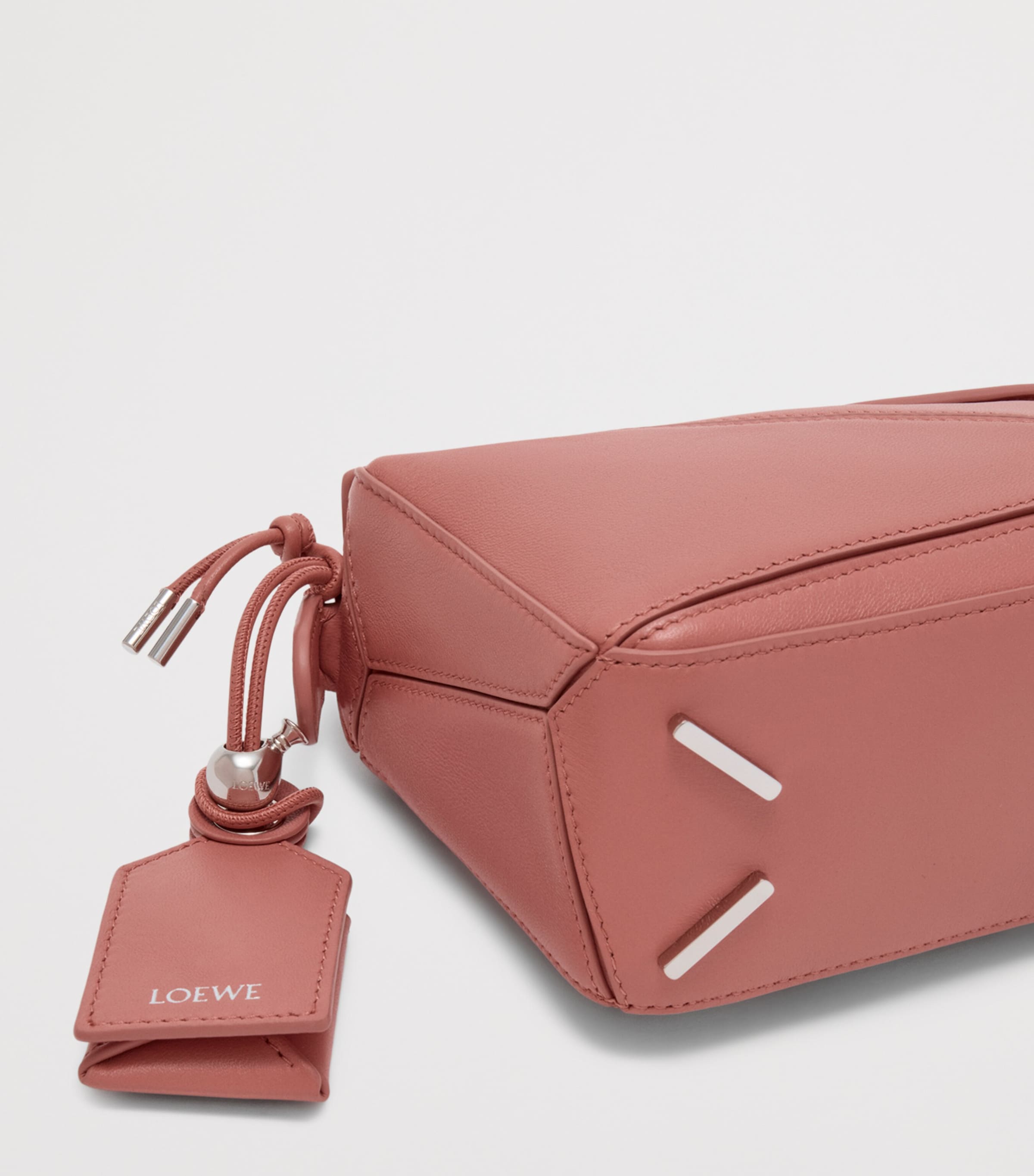 Mini Leather Featherlight Puzzle Top-Handle Bag BLUSH Image 8