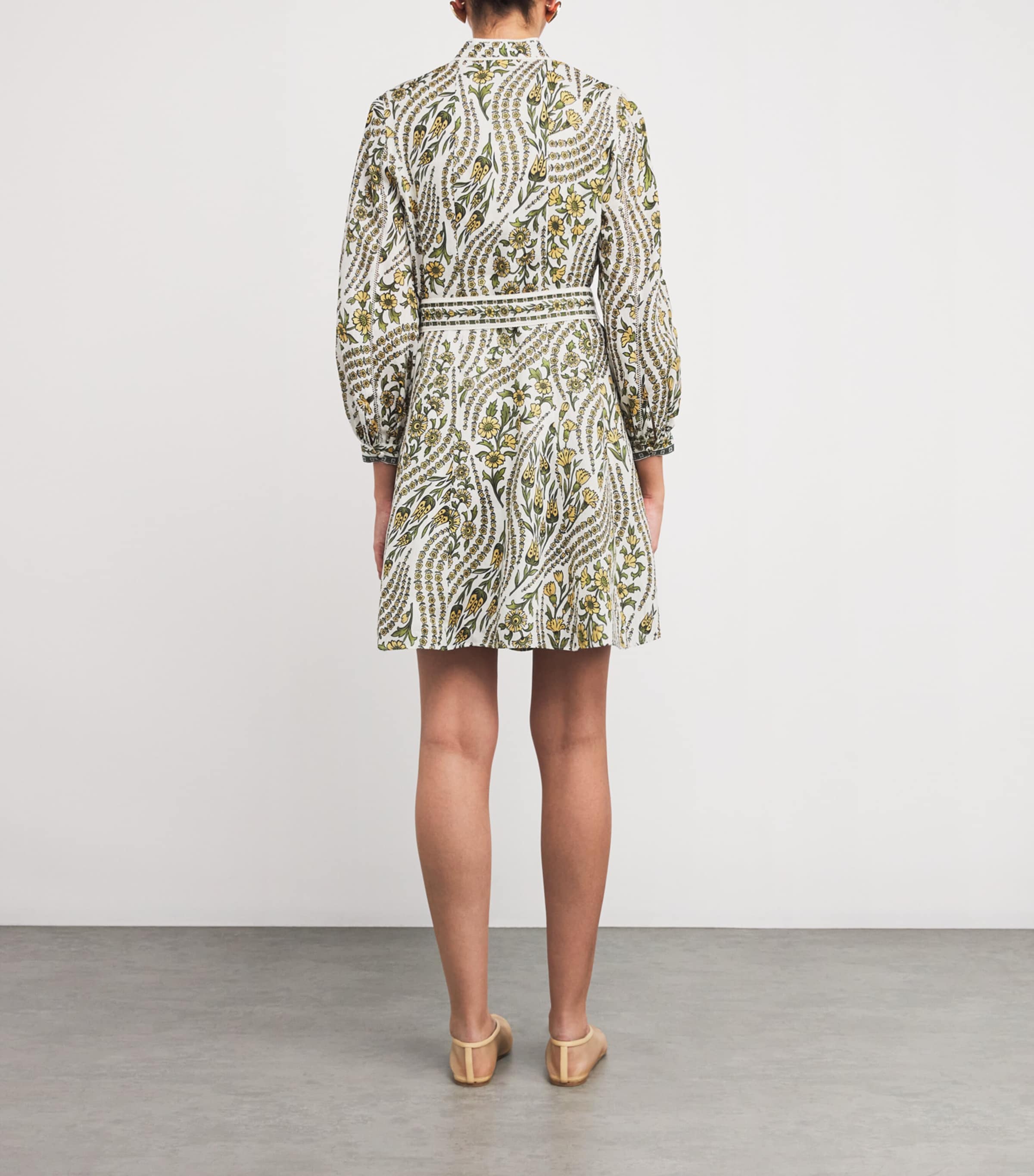 Linen Nolan Shirt Mini Dress W0204 DOVE MULTI Image 3