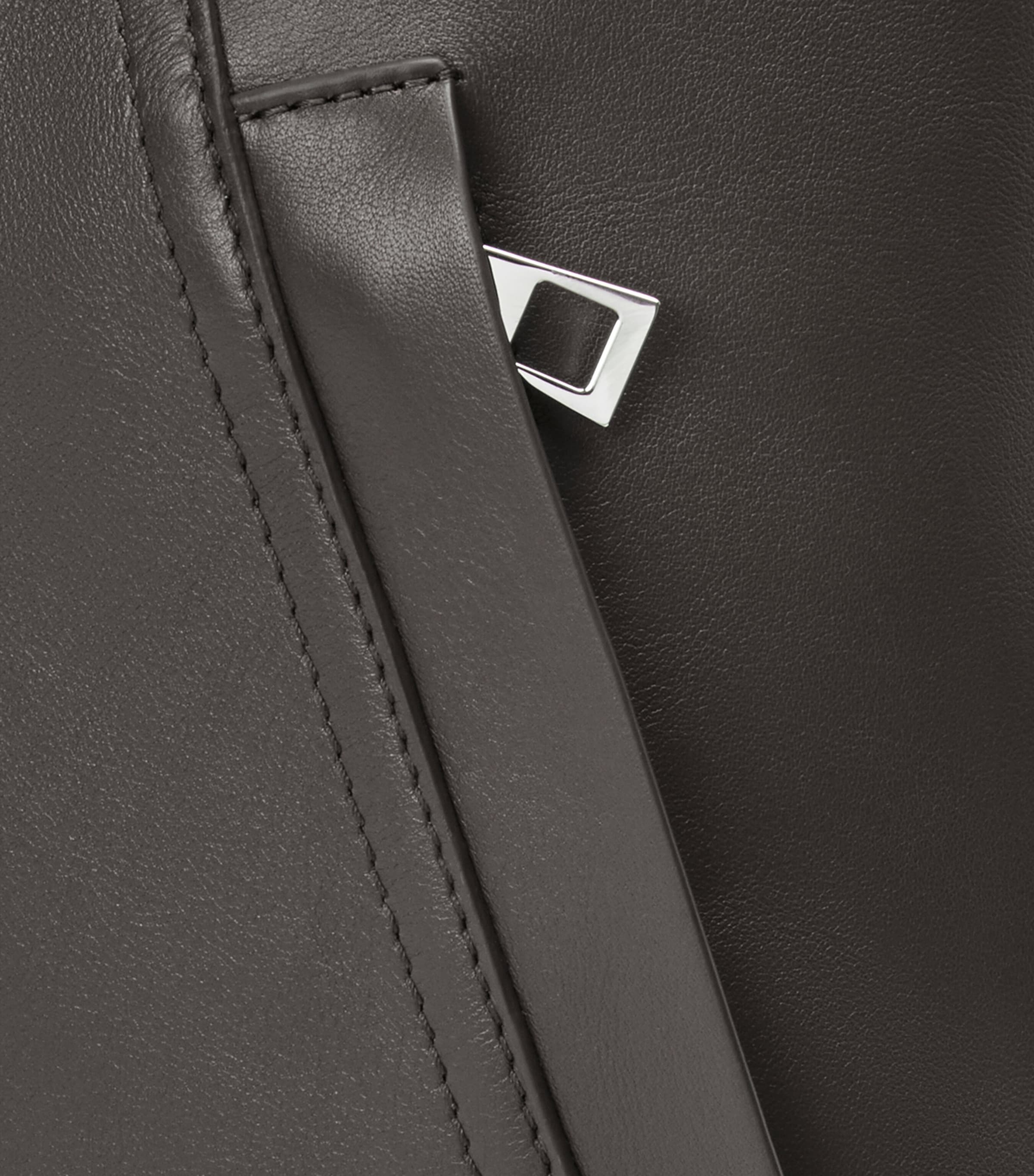 Leather Flamenco Backpack DARK GREY Image 5