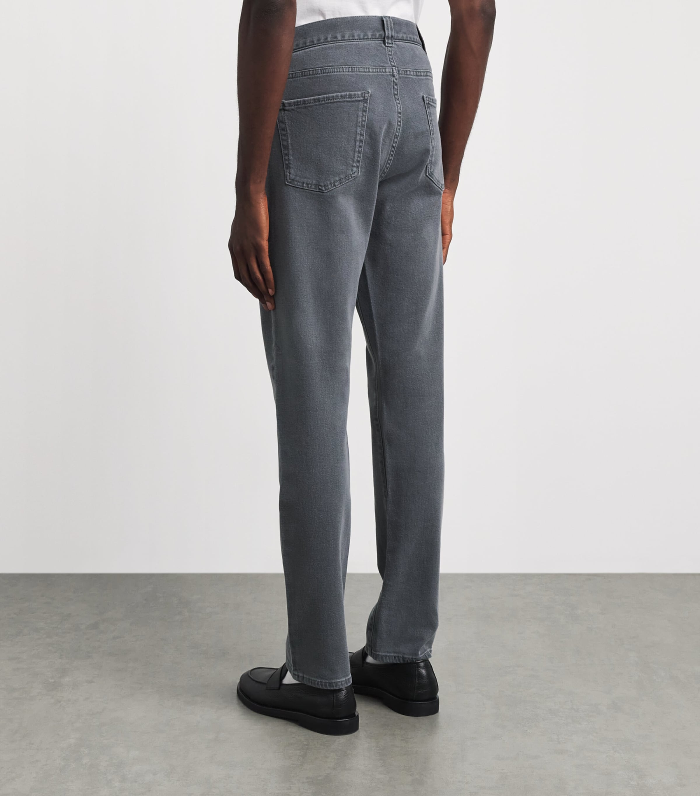Canali Mens CAN JEAN STRT COTTON CASHMERE DENIM . Grey Image 5