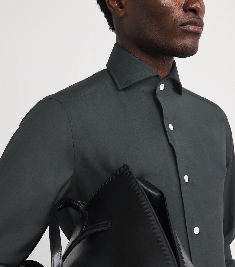 Wool Shirt GREEN Image 6