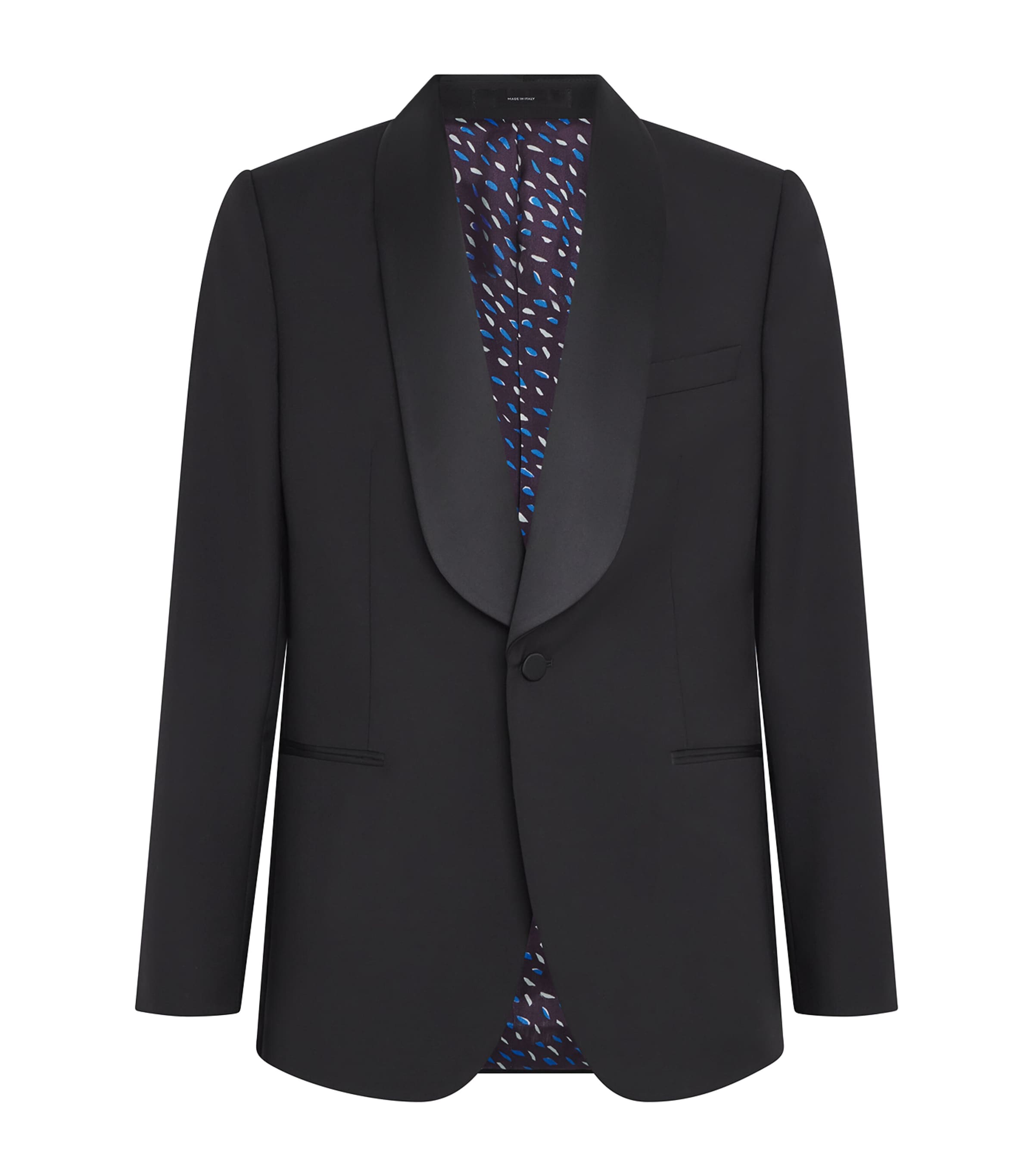 Wool-Mohair Tuxedo Jacket 79_BLACK Image 1