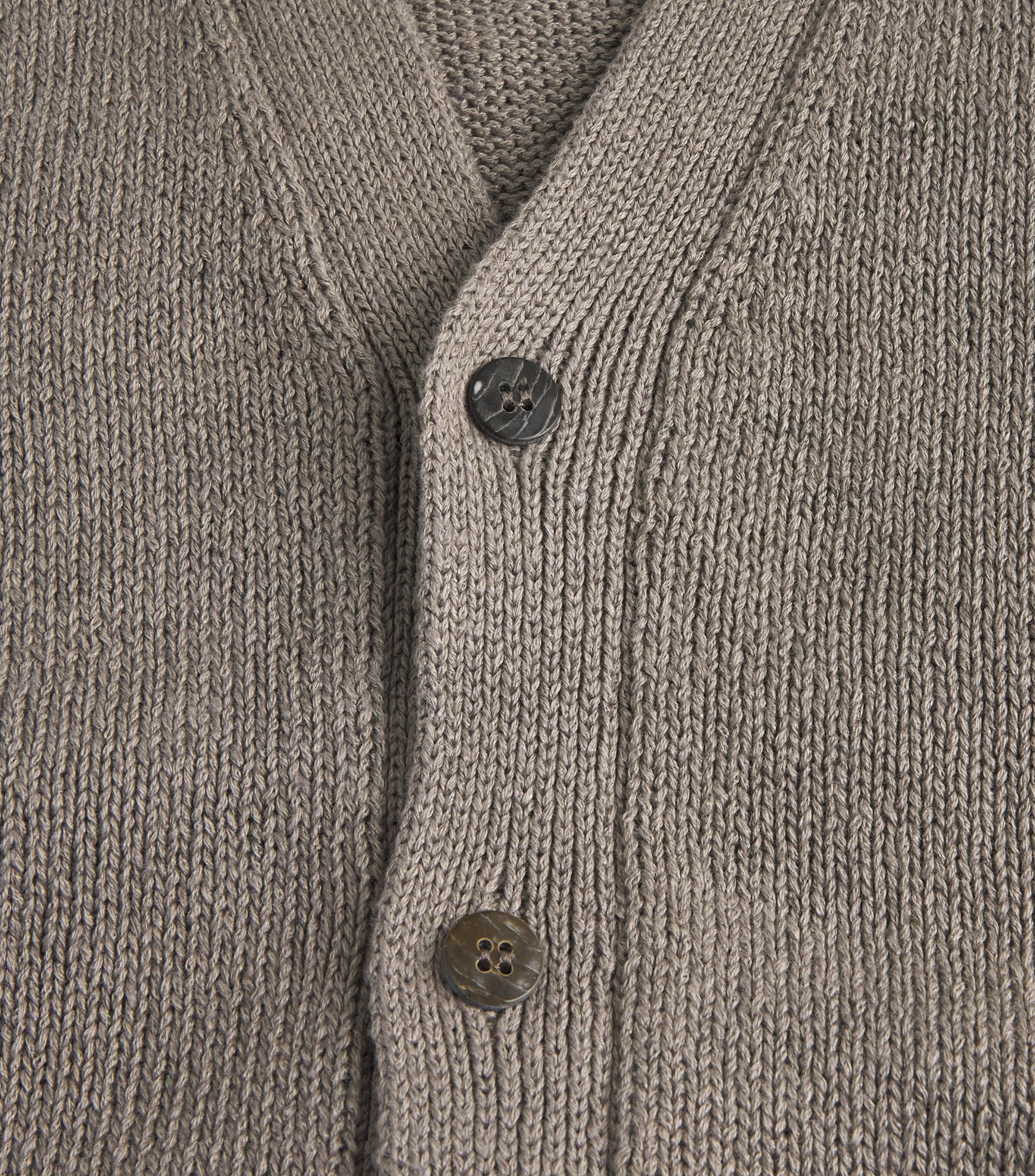Eskandar Womens Linen-Organic Cotton Sleeveless Cardigan Mink Image 6