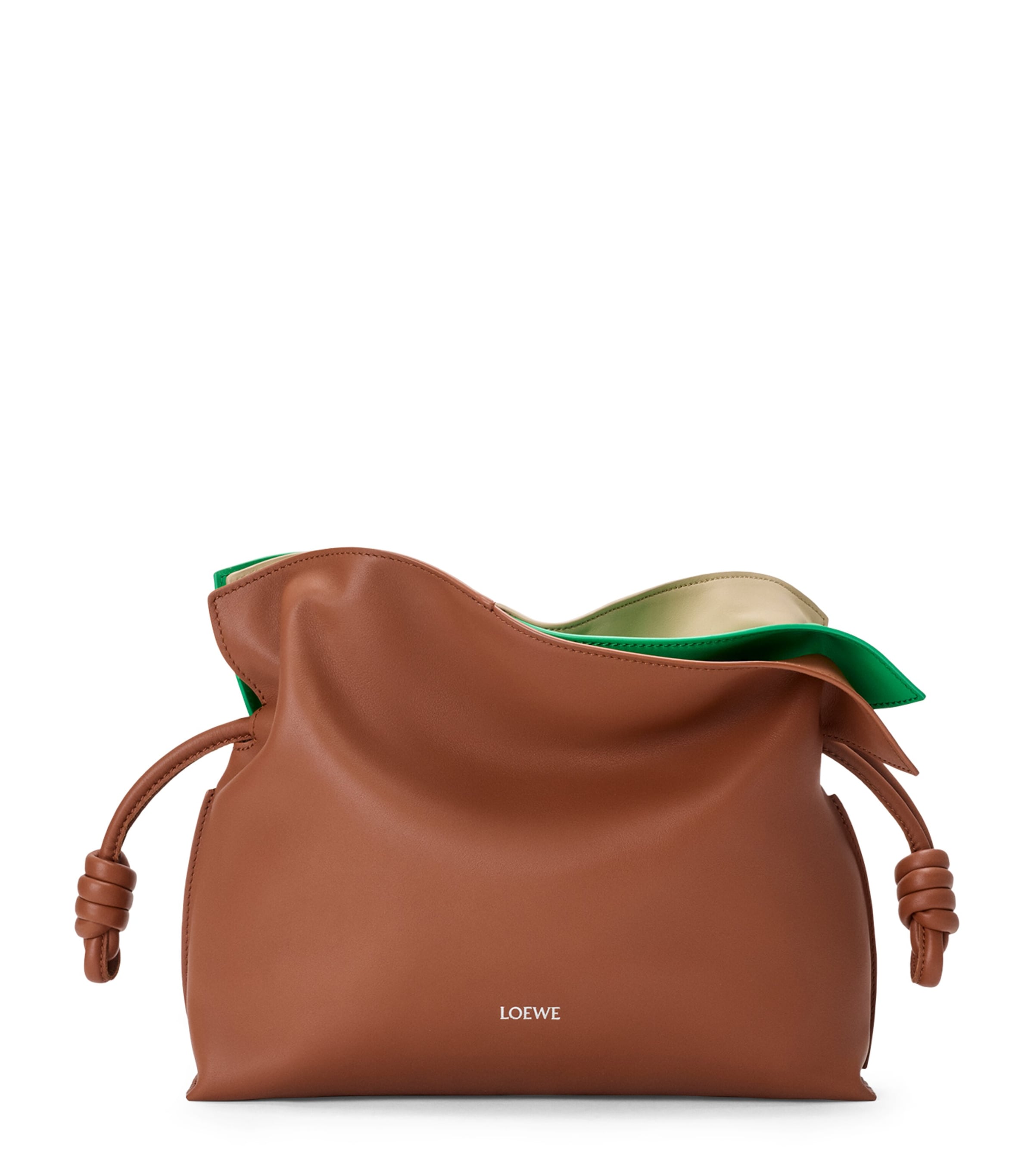 LOEWE Medium Leather Layers Flamenco Purse Multicolor Squirrel Image 1