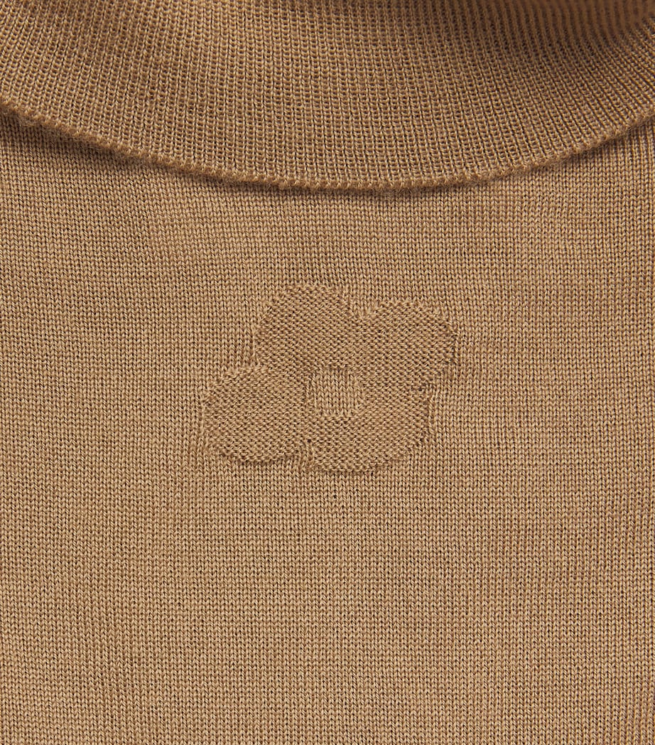 Lardini Mens Virgin Wool Rollneck Sweater Camel Image 6