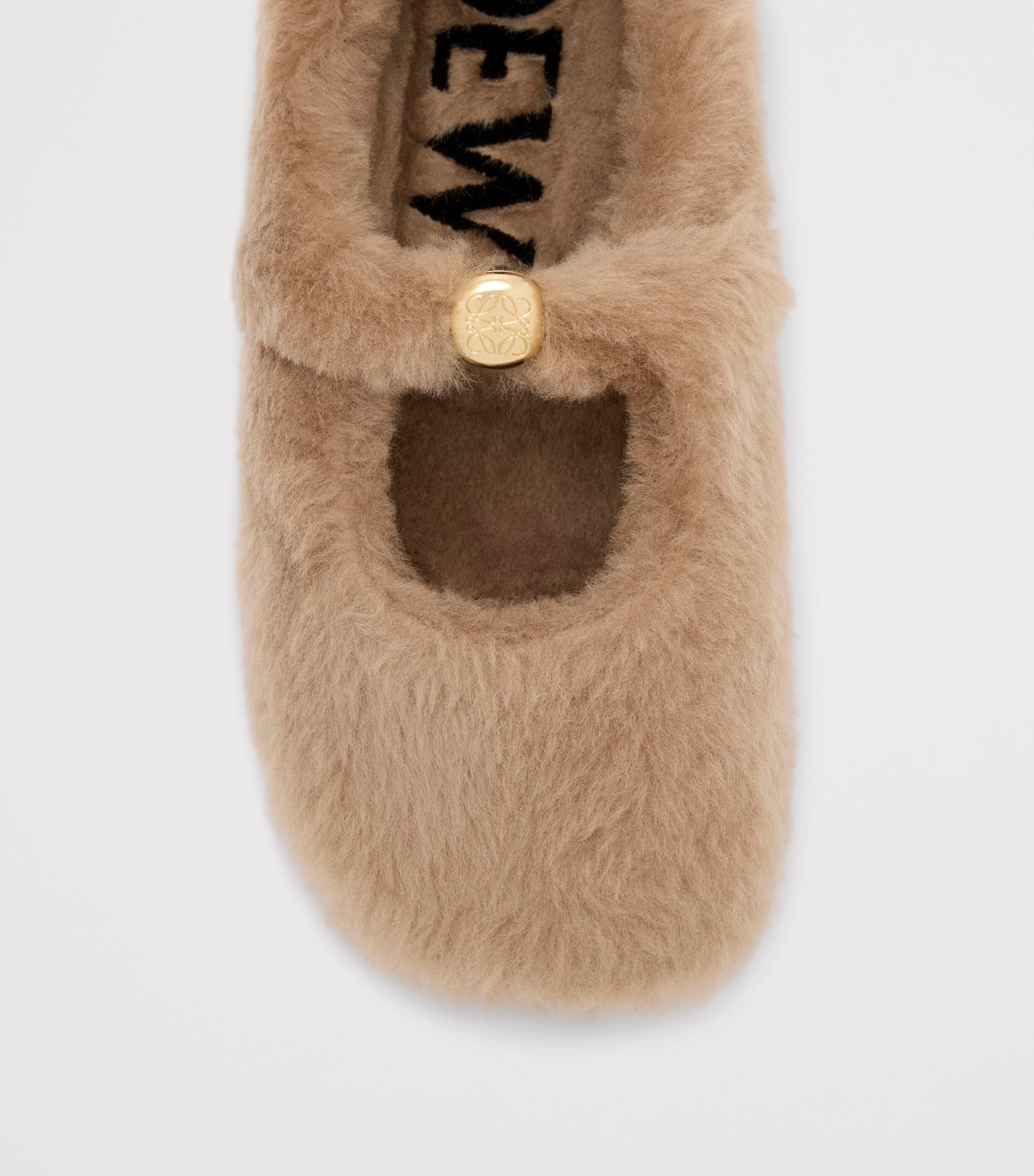 Shearling Pebble Ballet Flats OAK Image 5