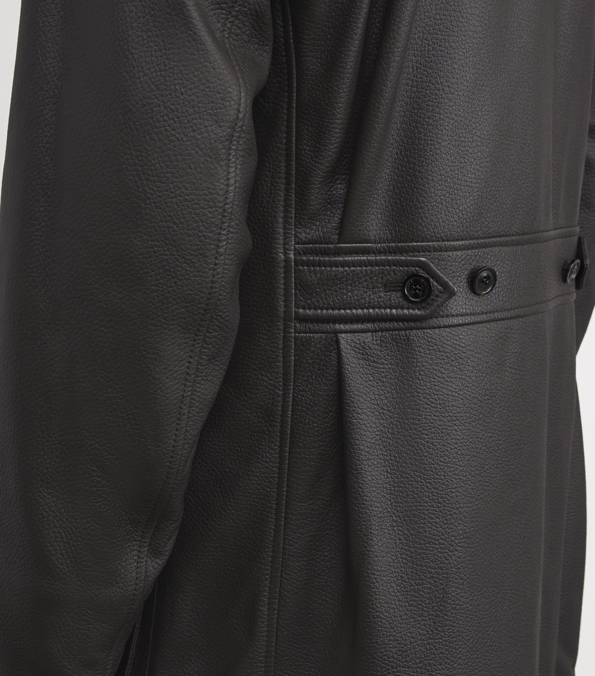 Deerskin Raglan Field Coat DARK BROWN Image 7