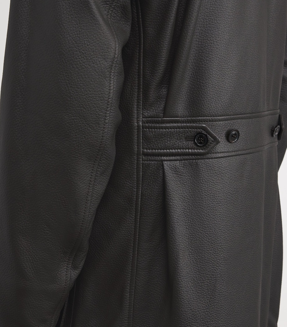 Deerskin Raglan Field Coat DARK BROWN Image 7