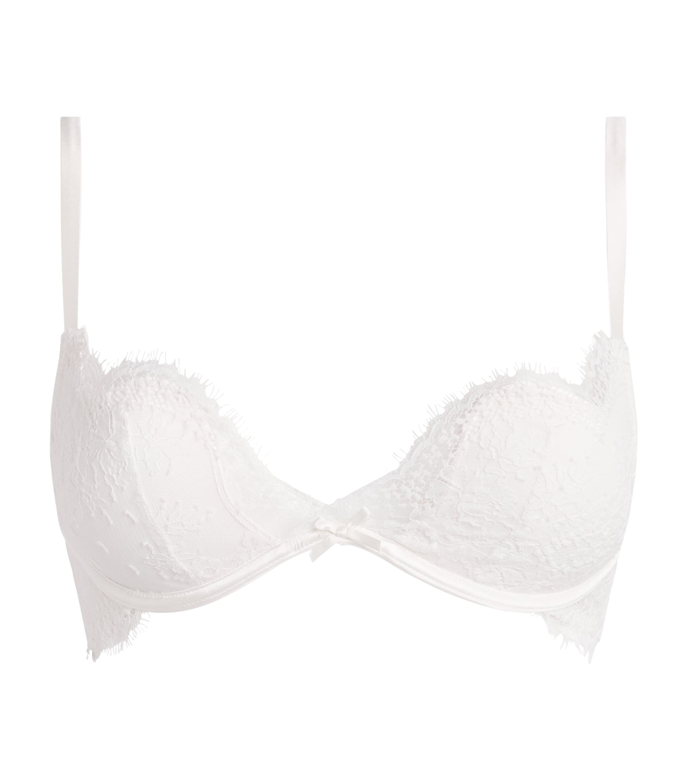 Fleur Du Mal Womens Lace Seduce U-Plunge Frankie Bra Ivory Image 1