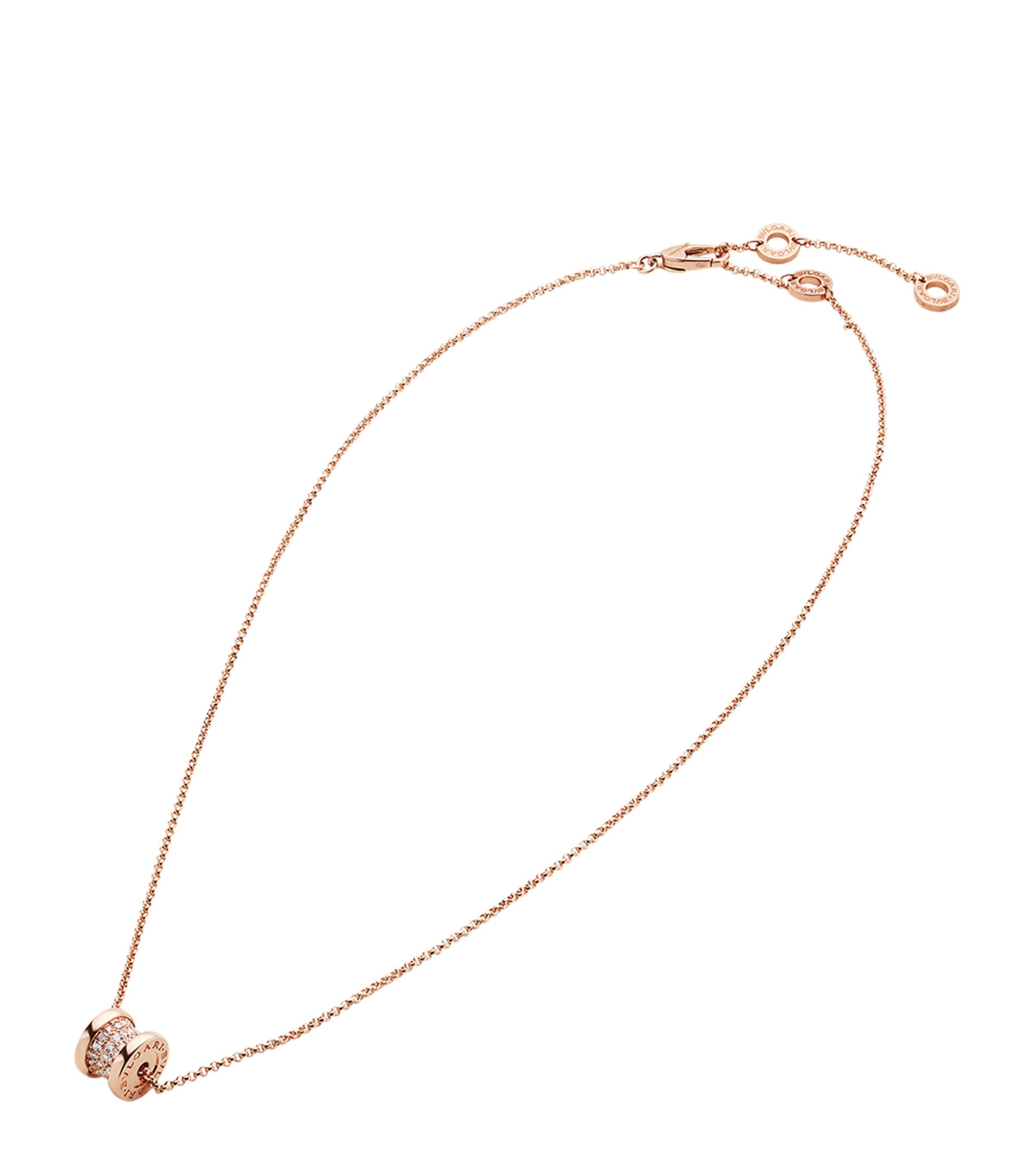 Bvlgari Rose Gold And Diamond B. Zero1 Necklace