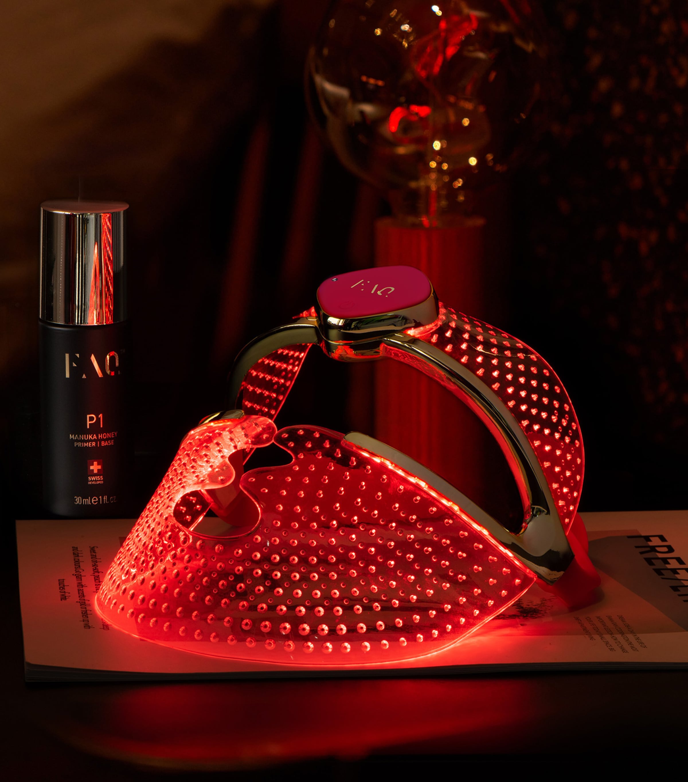 201 Ultra-Lightweight Silicone LED Anti-Ageing Face Mask Treatment NO COLOUR Image 3