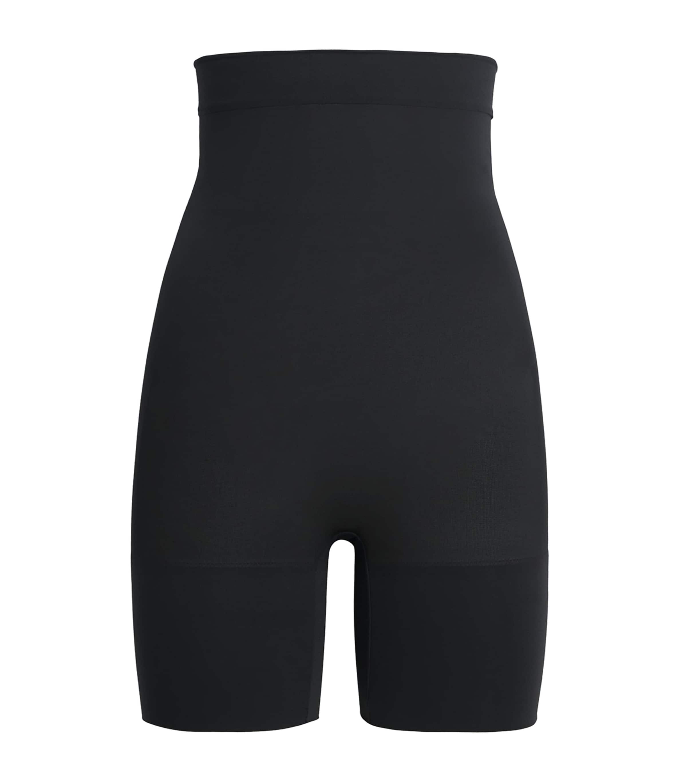 Skims Seamless Sculpt Mid-thigh Shorts In Black