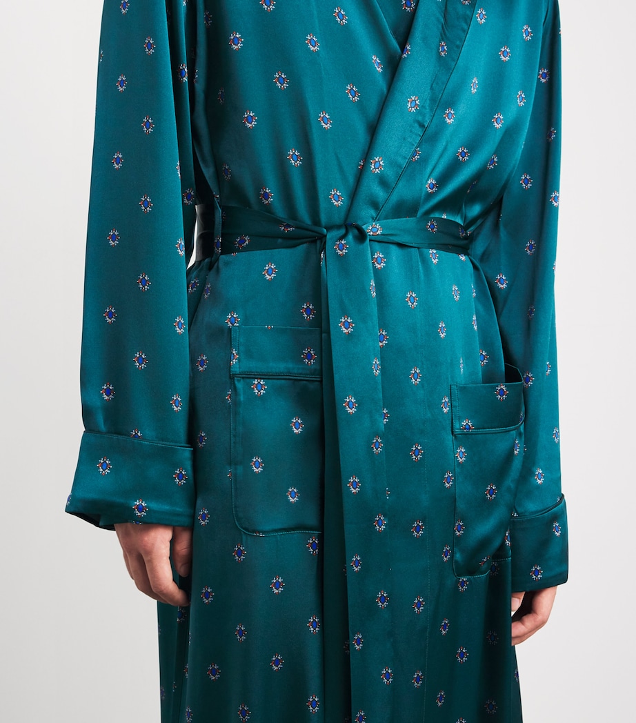 Silk Jewel Print Night Robe MULTI Image 6