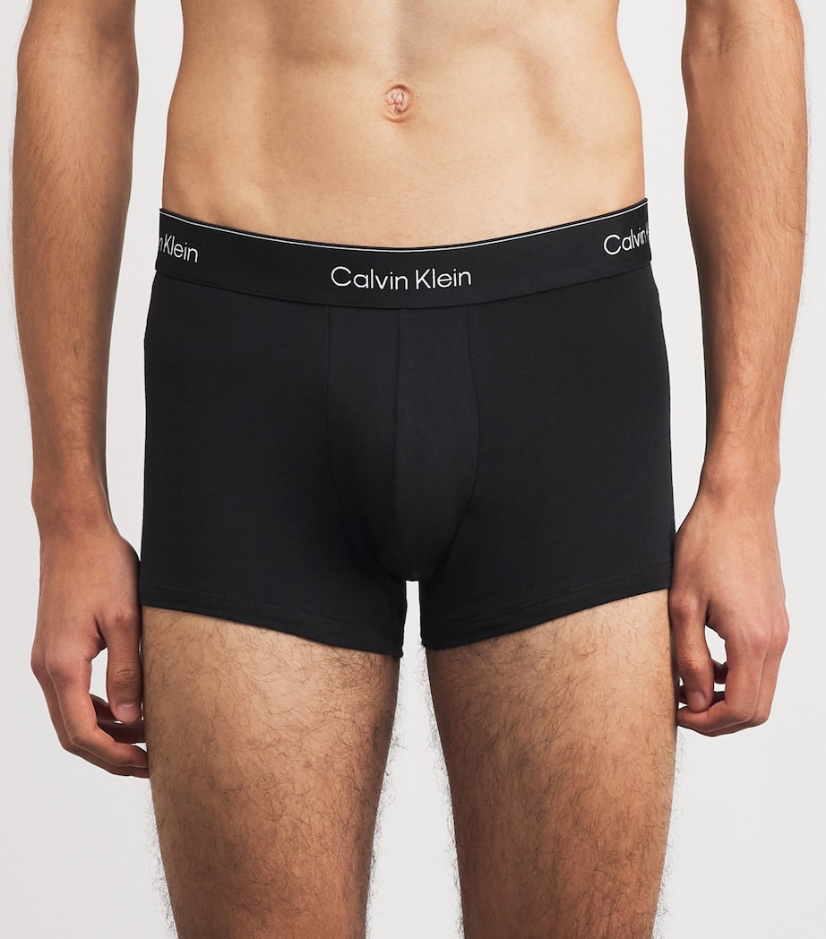 Calvin Klein Mens Cotton Stretch Icon Trunks (Pack of 5) Black Black Image 2