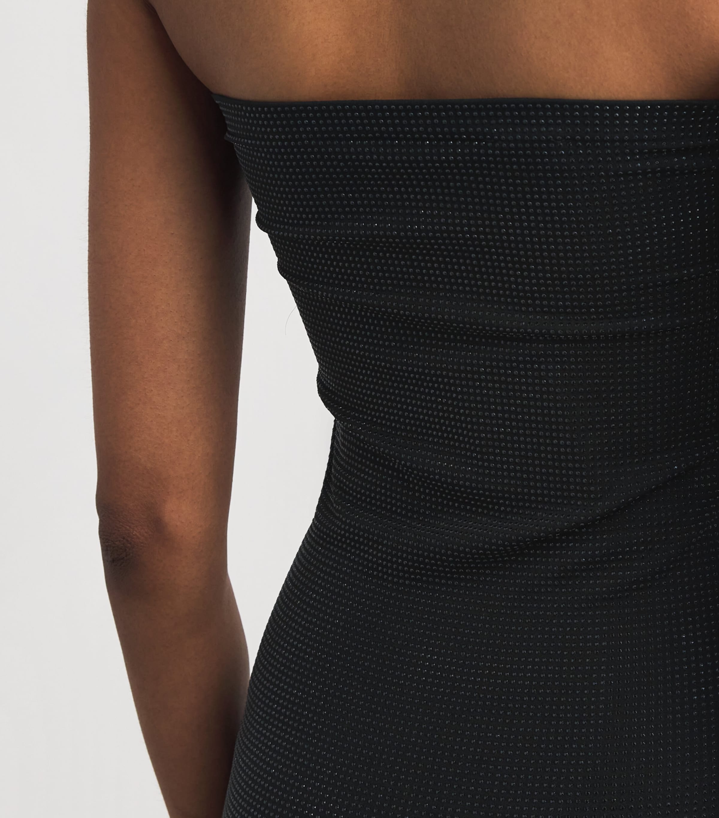 Embellished Liquid Fatal Strapless Dress 8057 LIQUID BLACK Image 6