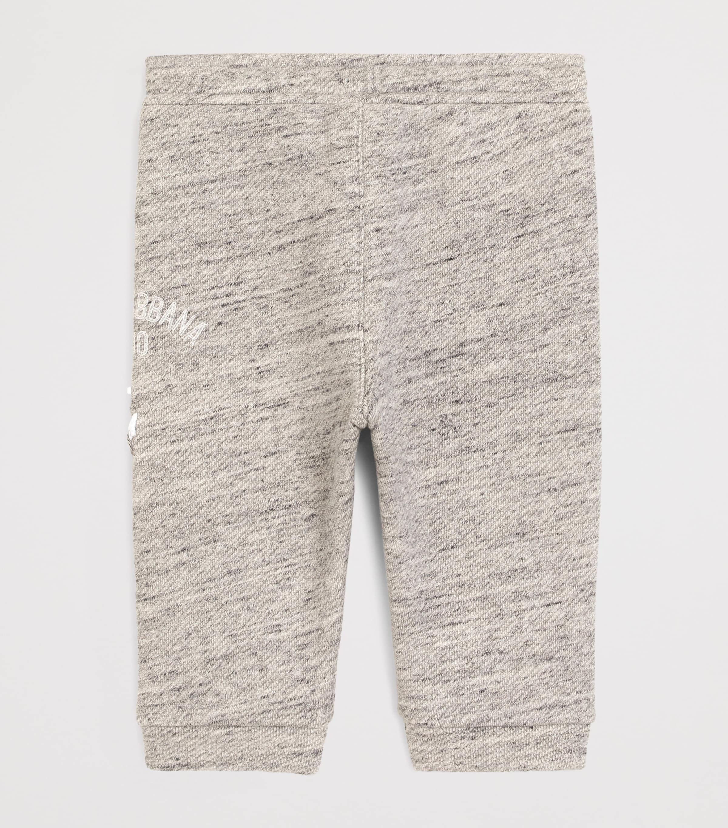 Dolce&Gabbana Kids Cotton Logo Drawstring Trousers (3-30 Months) Melange Grey Image 2