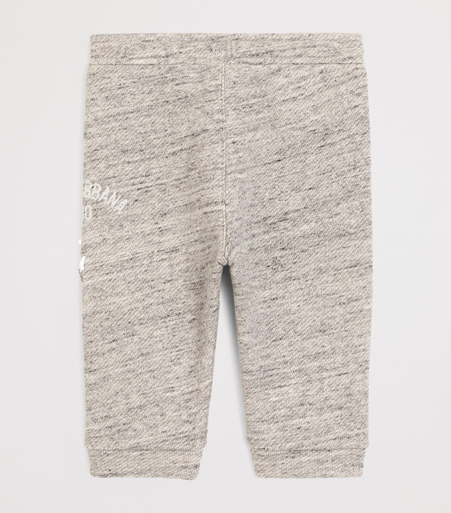 Dolce&Gabbana Kids Cotton Logo Drawstring Trousers (3-30 Months) Melange Grey Image 2