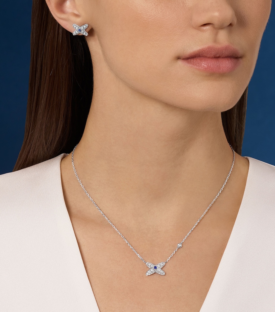 Chaumet White Gold, Diamond and Sapphire Jeux de Liens earrings White Gold Image 2